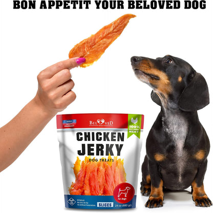 Human grade chicken jerky treats for sensitive stomachs