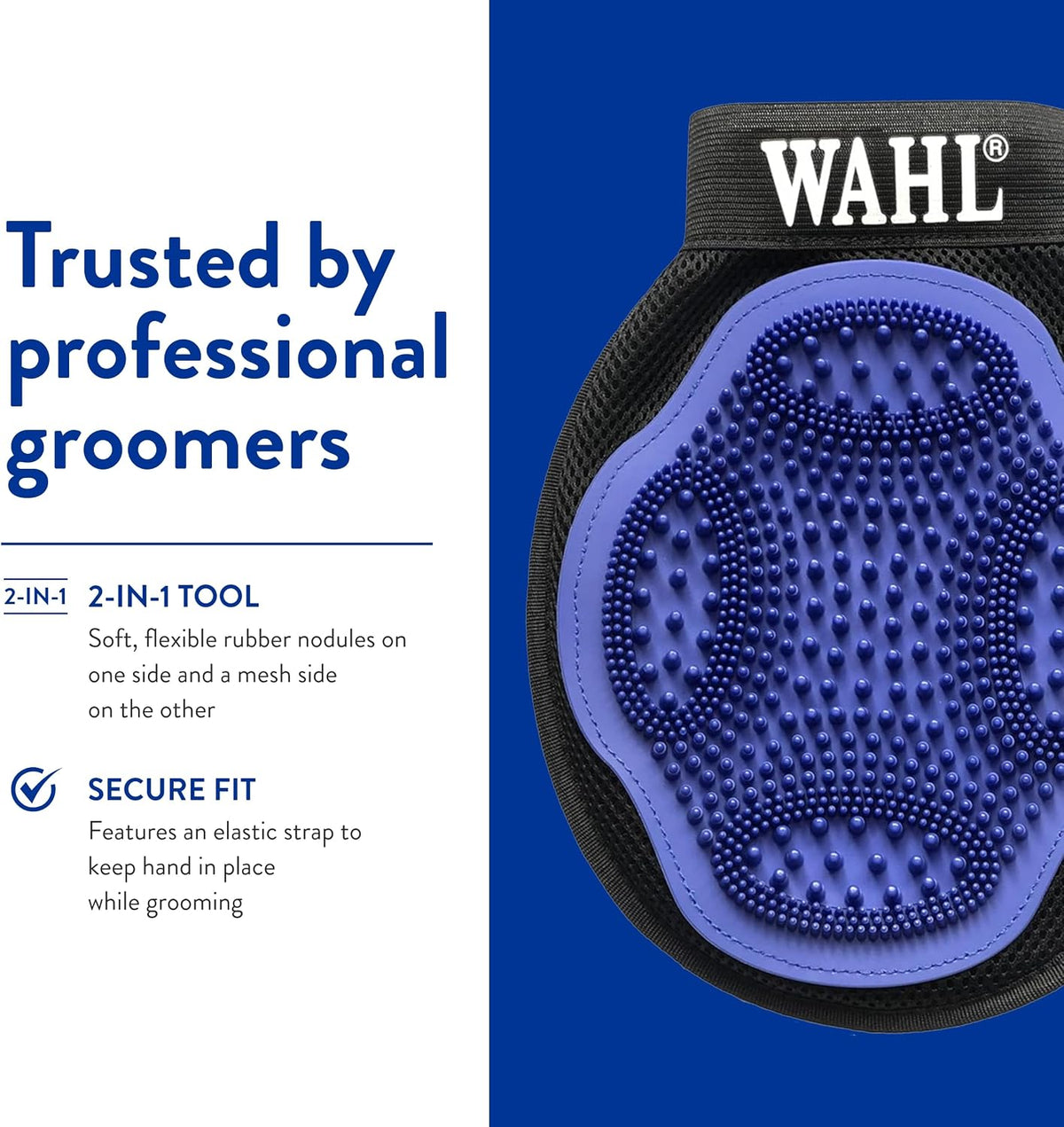 Wahl Professional Animal grooming mitt used for wet horse bathing