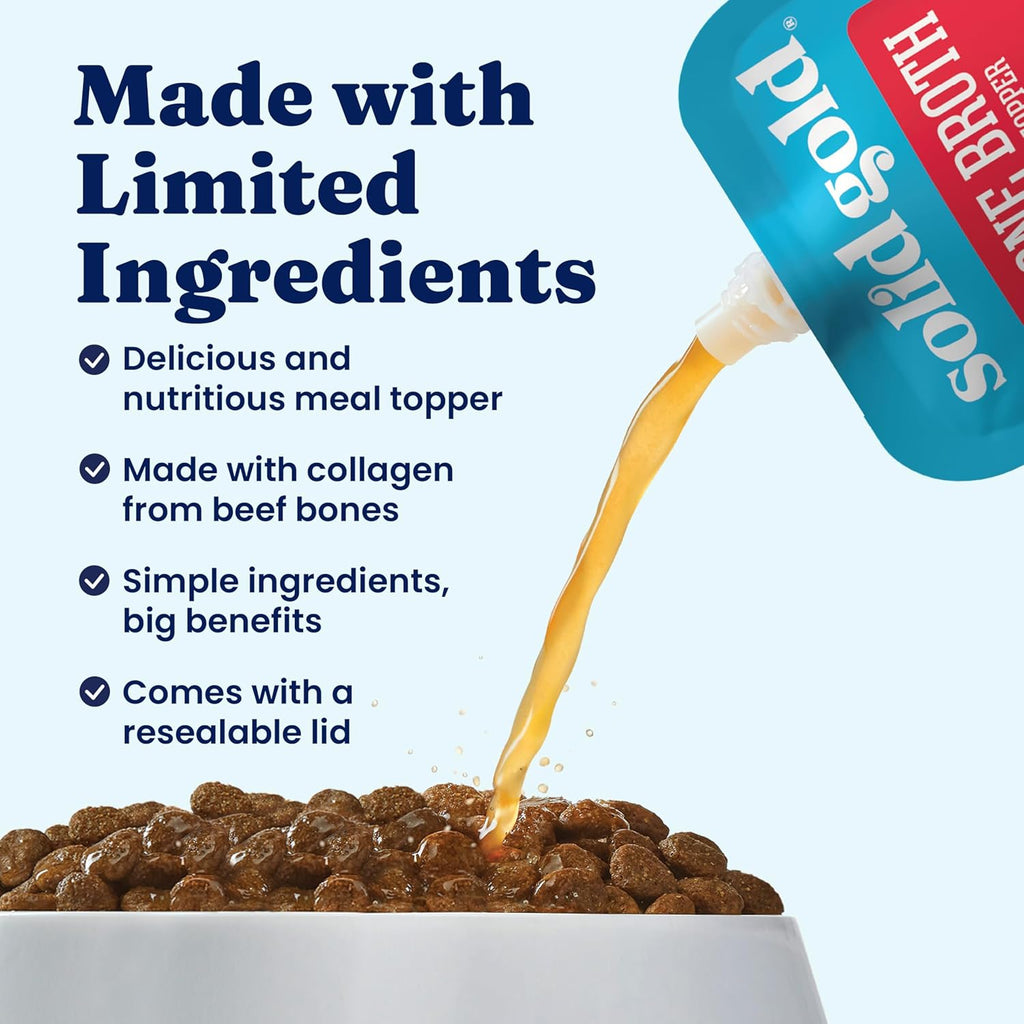 Solid Gold limited ingredient liquid gravy topper for picky dogs