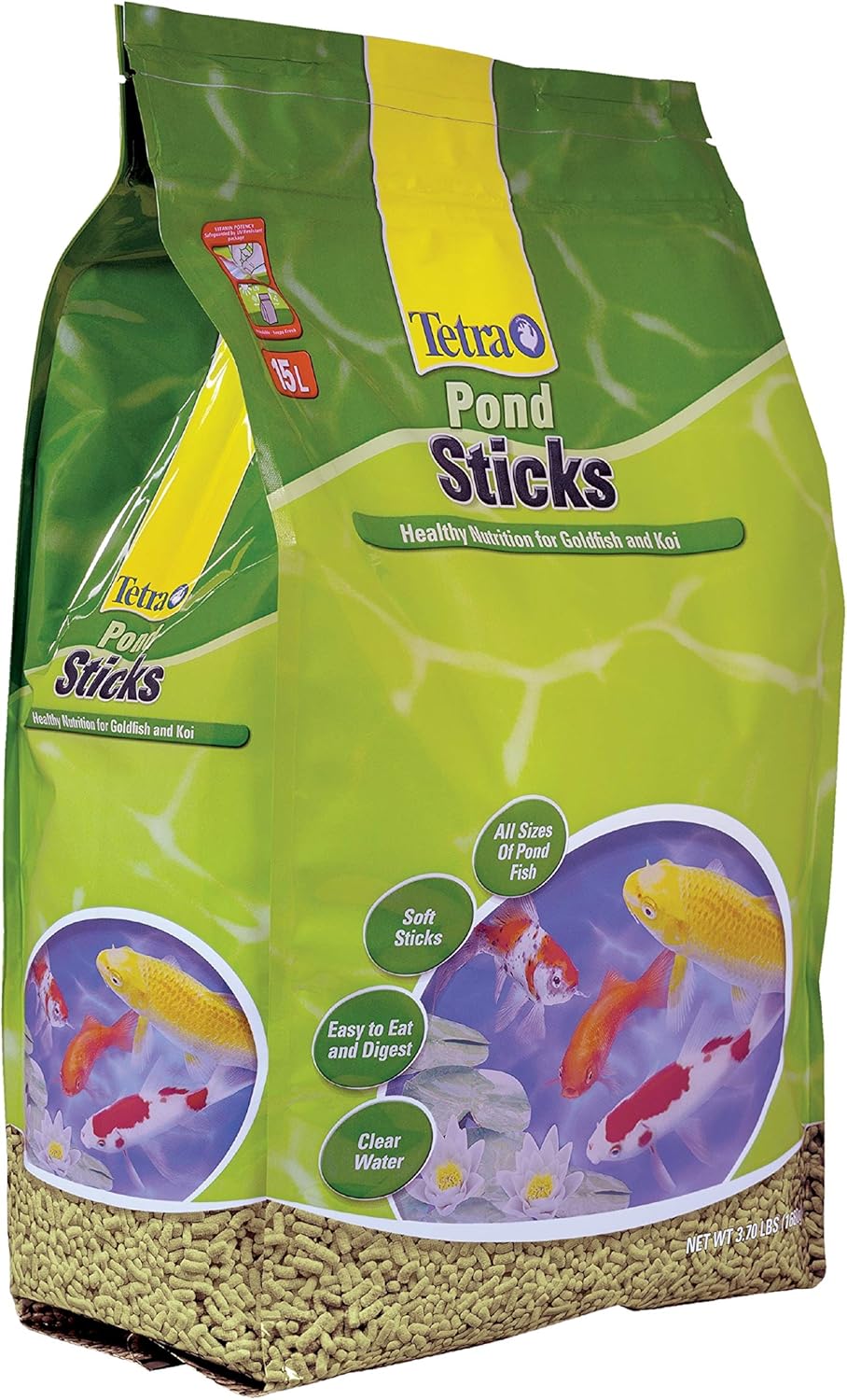 TetraPond sticks pond fish food front view bag