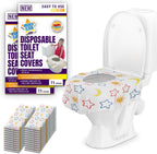 Mighty Clean Baby disposable toilet seat covers retail packaging front view showing twenty two count travel pack.