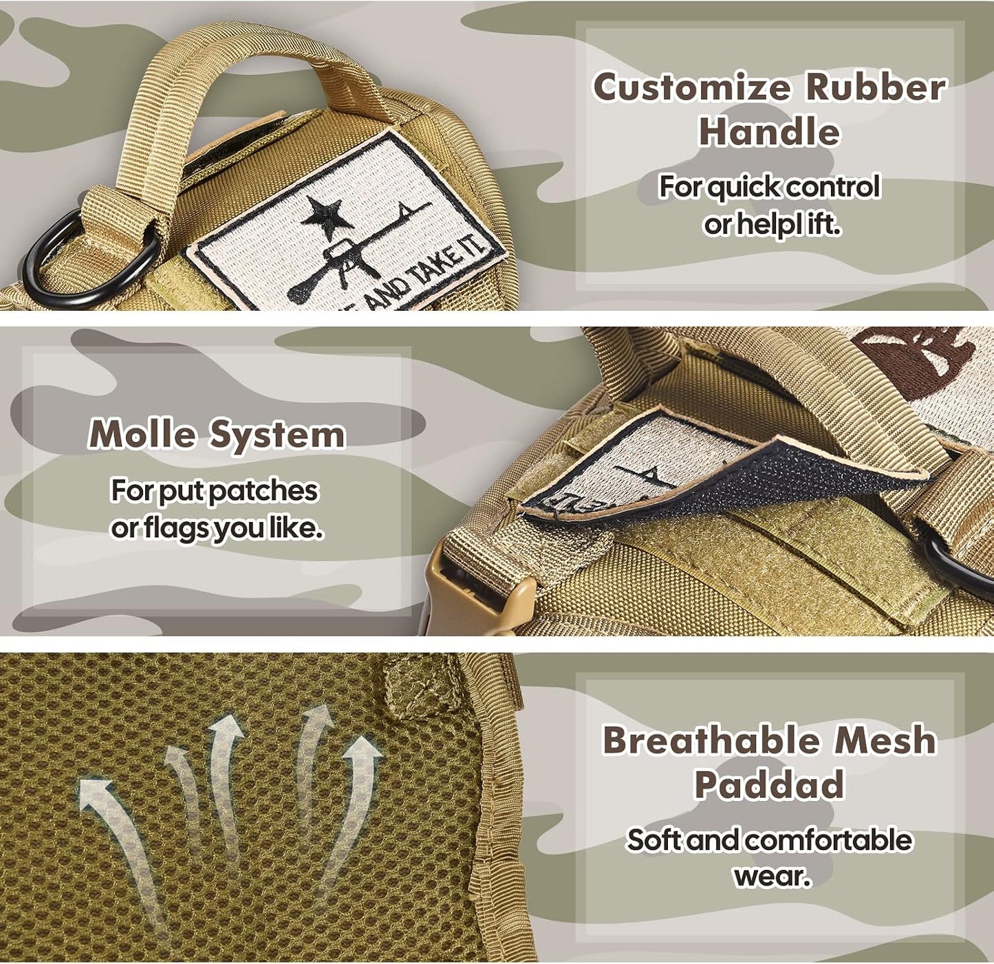 SALFSE 1050D nylon durable cat harness close up details