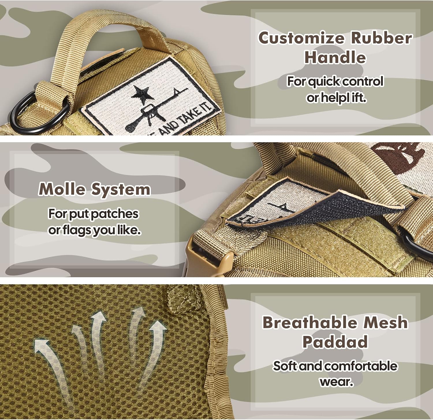 SALFSE 1050D nylon durable cat harness close up details