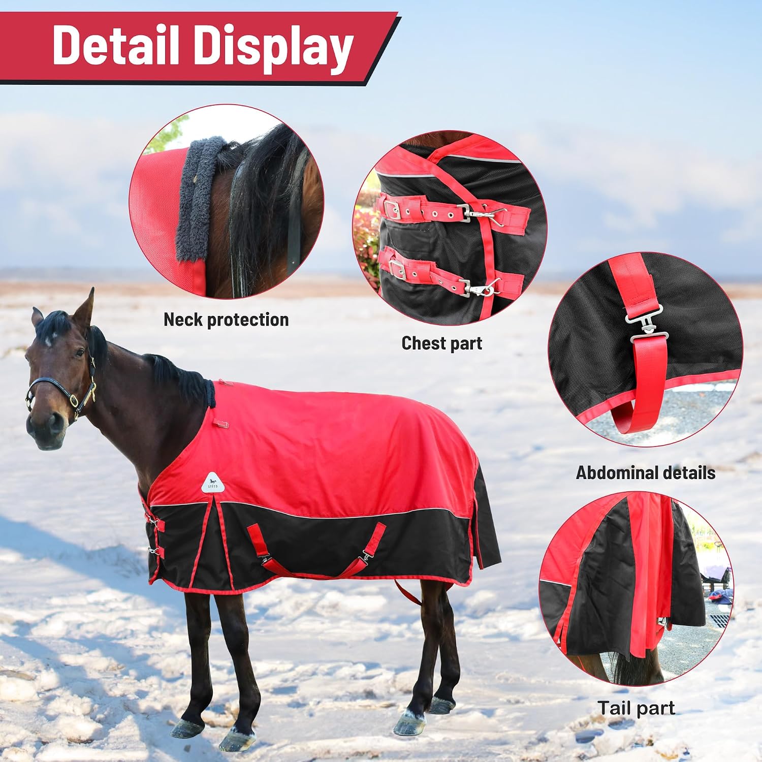 Jranter medium weight horse blanket showcasing criss cross surcingles