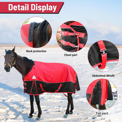 Jranter medium weight horse blanket showcasing criss cross surcingles