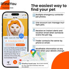 Waterproof emergency contact pet ID tag by ILFINDYOU.