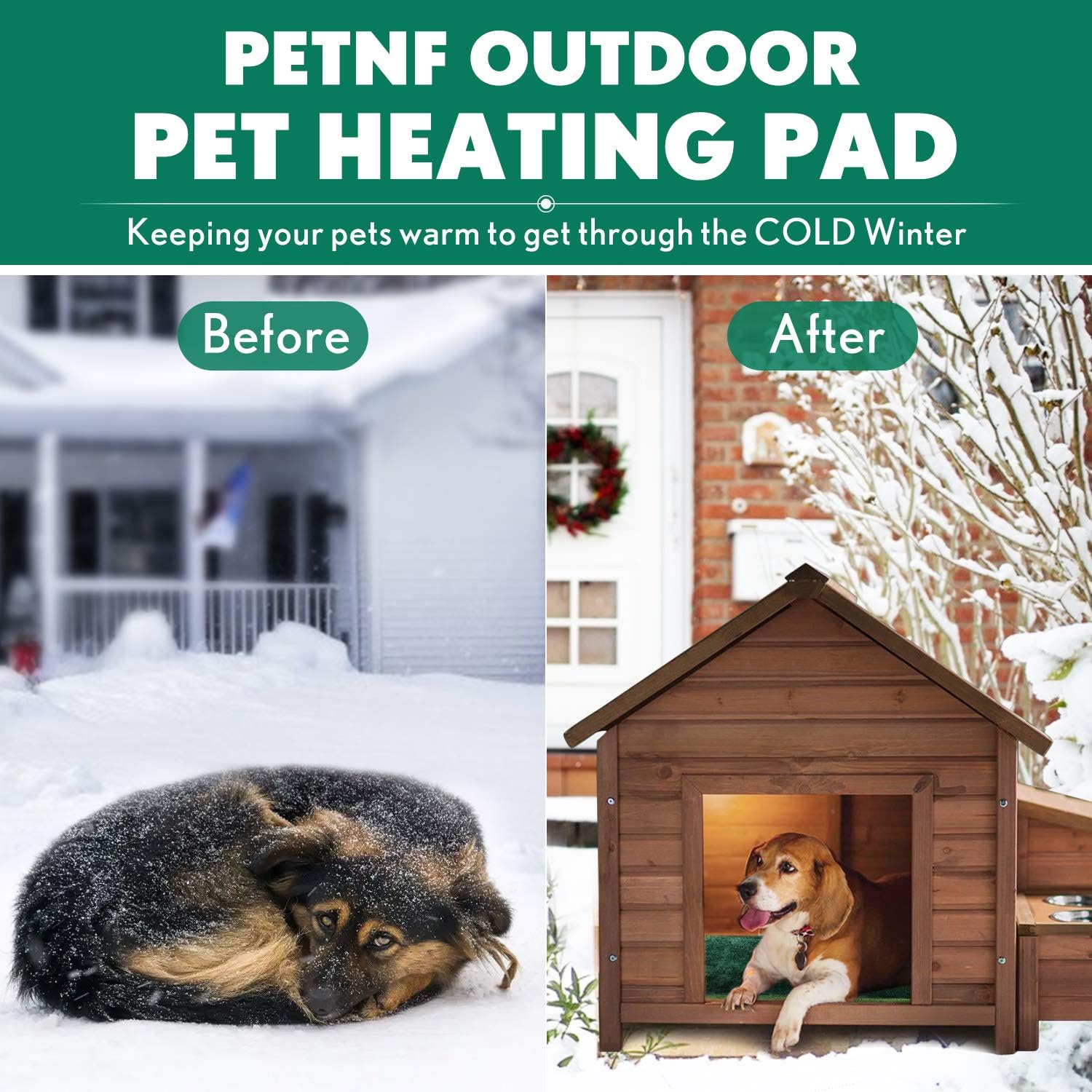 Whelping supply heating pad for newborn puppies and pregnant dogs illustrating safety features.