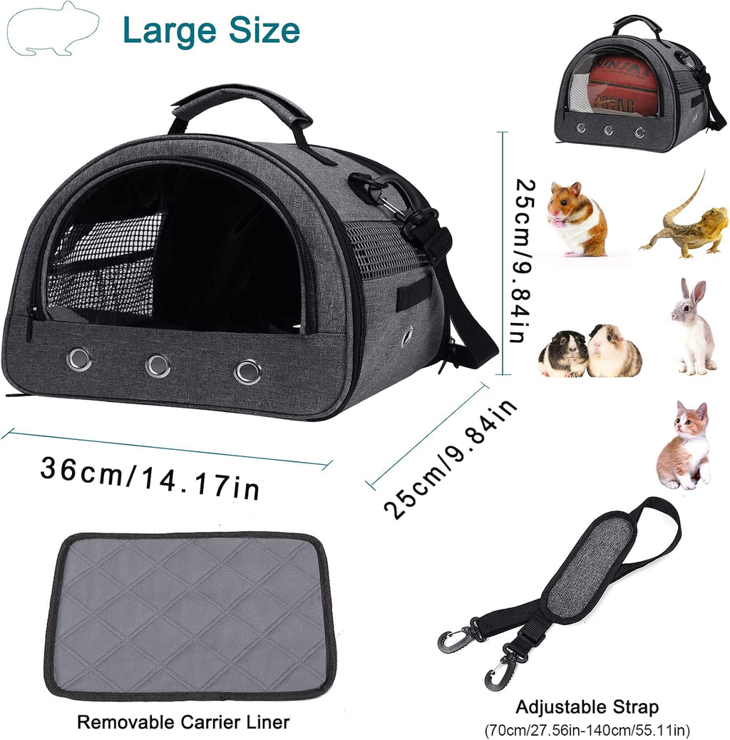 Zhilishu small pet carrier bag side view with water bottle holder