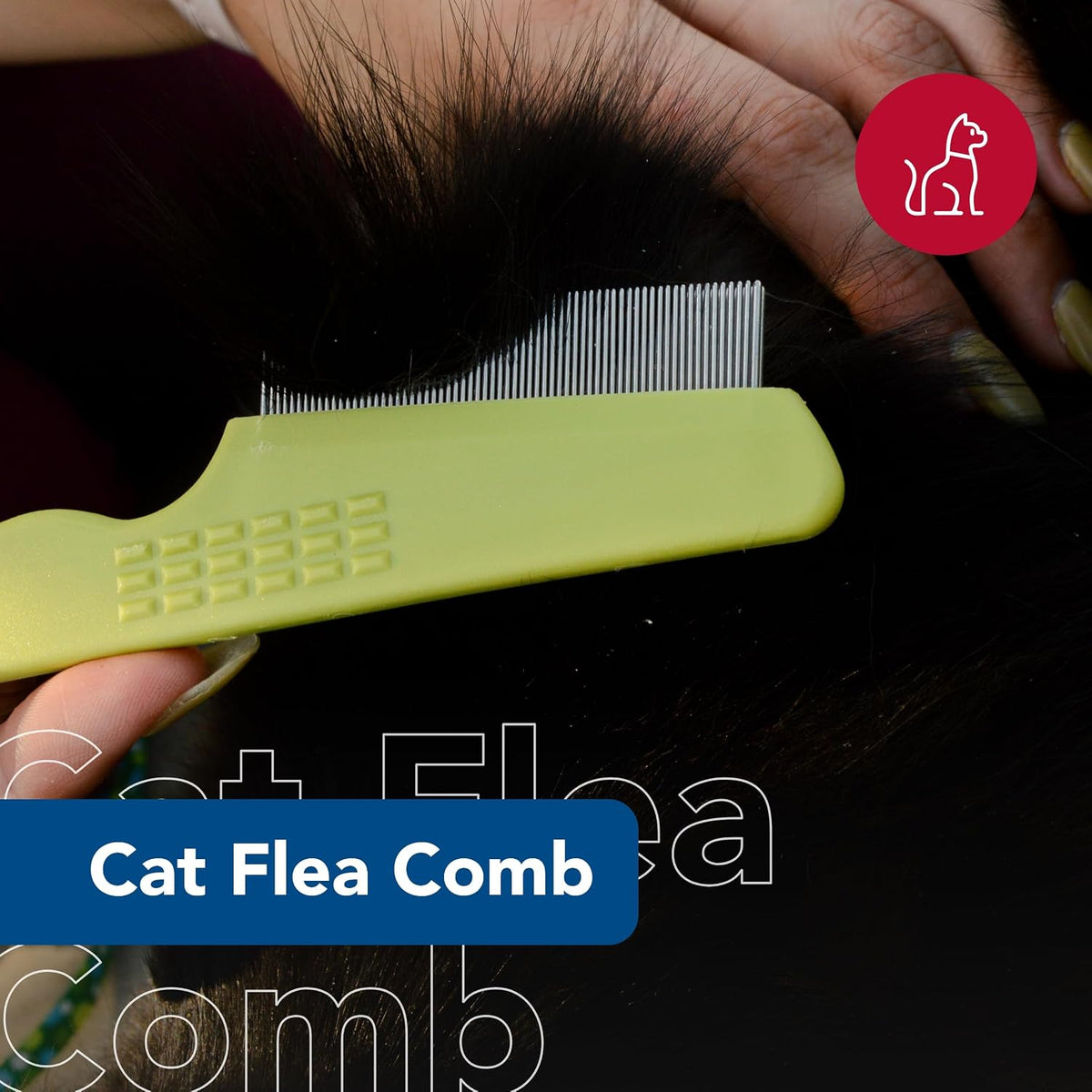 Stainless steel teeth of Safari cat flea comb
