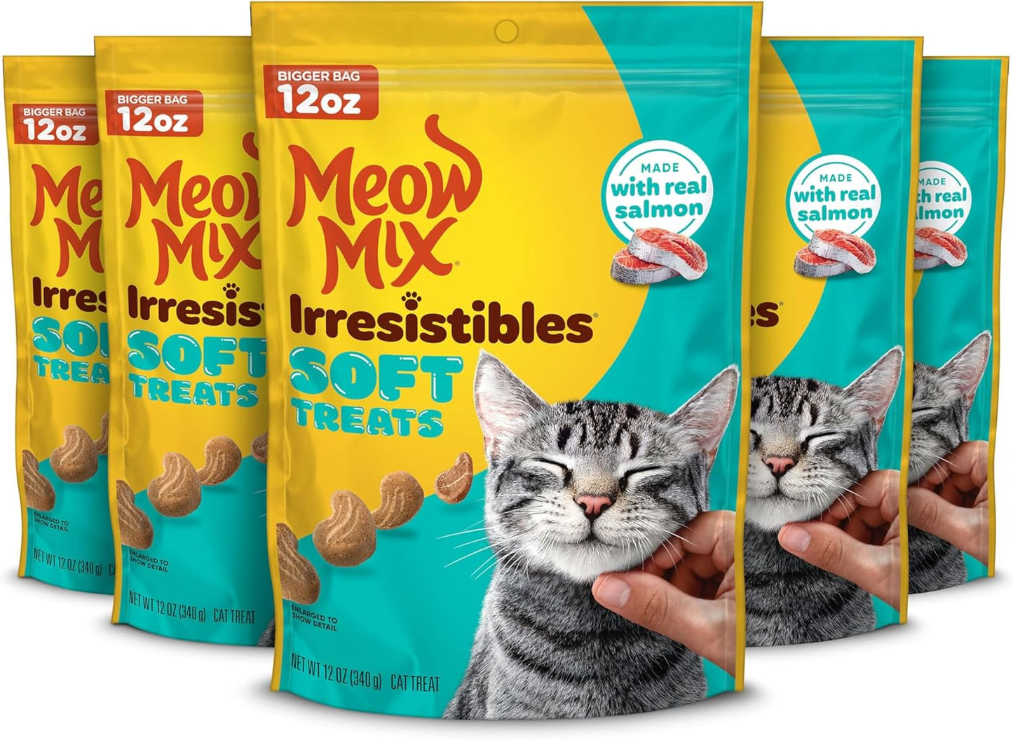 Meow Mix Irresistibles soft cat snack label details