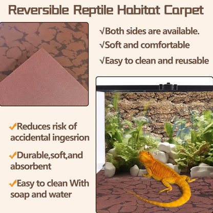 High density tech fiber terrarium substrate showing smooth non abrasive texture