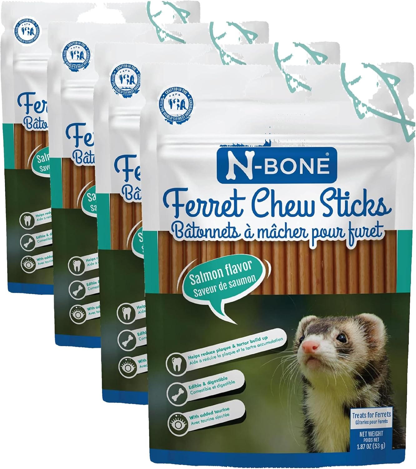 N-Bone Ferret Chew Sticks Salmon Flavor, 1.87-oz Bag - Image 10