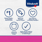 Vitakraft salmon liquid cat treat packaging showing real salmon ingredients
