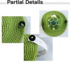 Side view of a cozy reptile winter sweatshirt on a small Brazilian turtle