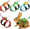 XPAPOV rabbit harness and leash set front view with fruit decorations