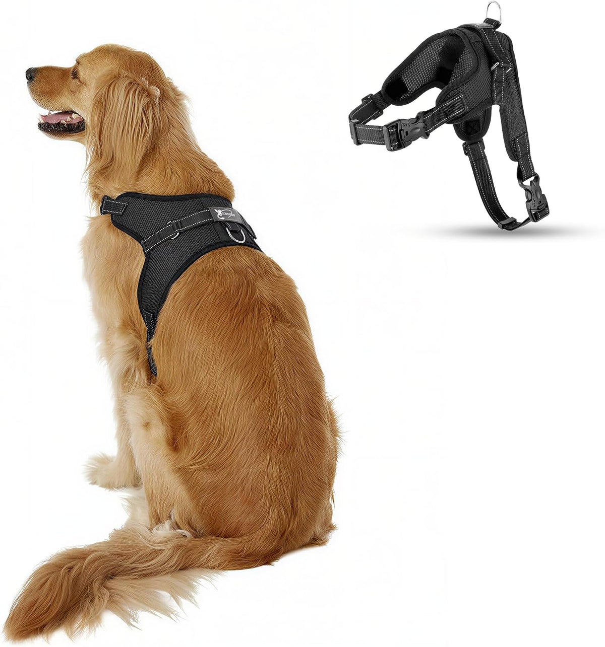 No Pull Reflective Adjustable Dog Harness with Handle- Comfortable Soft All Weather Mesh, Easy On Puppy Harness for Small Medium and Large Dogs (Red) Small - Image 13
