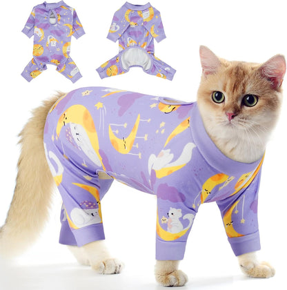 PUMYPOREITY Cat Hair Sticky Shirt - Breathable & Lightweight, Reduces Shedding Fur Pajamas, Prevents Licking Wounds After Surgery, Cat Sweaters - Soft & Machine Washable, Blue, M - Image 10