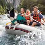 Asenku ripstop dog life vest adjustable quick release straps close up
