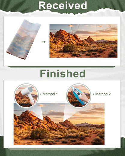 Breling reptile tank backdrop panels spread out displaying both reversible design variations.