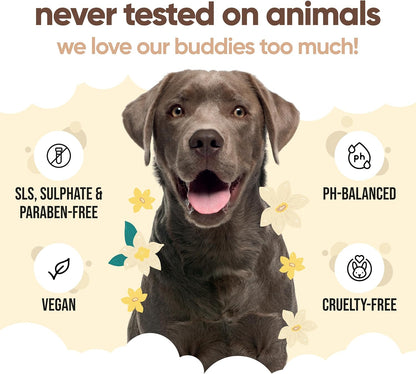 Buddycare vanilla and shea butter pet wash for dry irritated skin