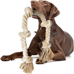 Fida dog rope toy front view showcasing five heavy knots for aggressive chewers.