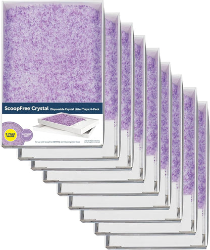 PetSafe ScoopFree Crystal Litter Tray Refills - Lavender Crystals, 3-Pack - Disposable Tray - Includes Leak Protection & Low Tracking Litter - Absorbs Odors on Contact - Image 10
