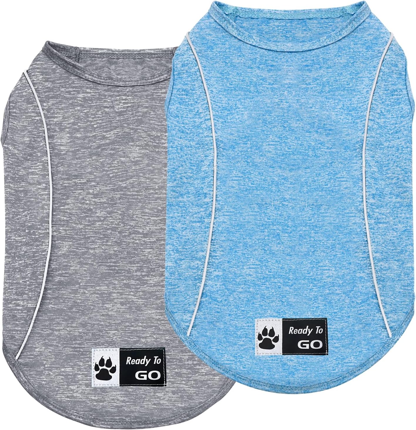 KYEESE Reflective Dog Shirt, Lightweight Sun Protection Dog T Shirts for Small Dogs Boy, Breathable Sleeveless Pet Tank Top High Visibility Summer Dogs Clothes for Night Walking Outdoor, Blue, M - Image 14