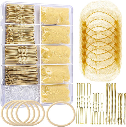 Ygdz dance hair accessories kit with blonde pins and nets