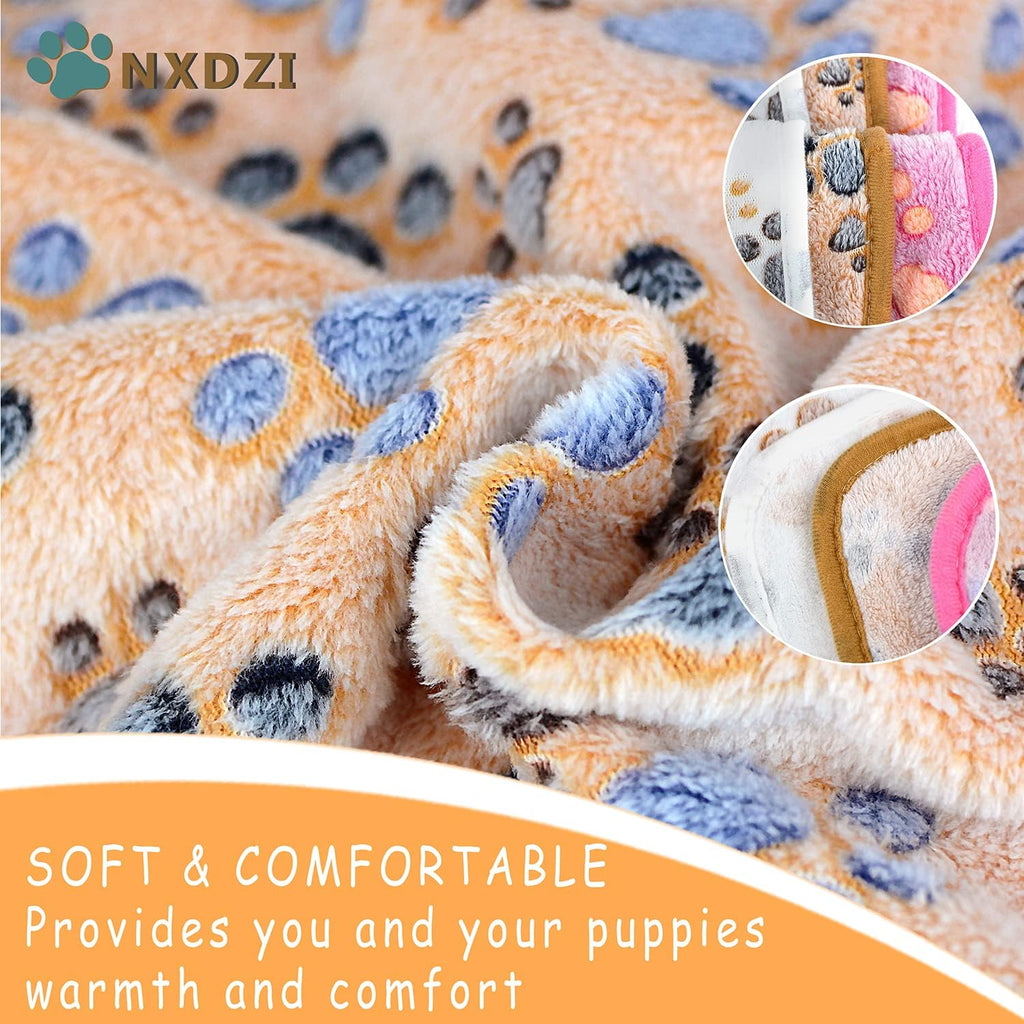 NXDZI large pet blankets in pink brown and white color variants displayed together