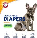 Close up of the ultra absorbent core and leak proof lining on female dog diaper