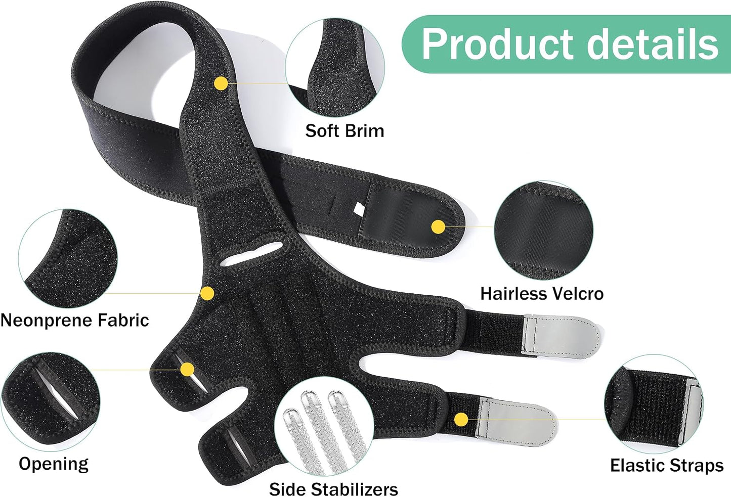 Close up of Lyderpet dog ACL brace velcro adjustment straps