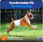 Premium imported disposable pet diapers pack for male dog marking management