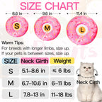WONONE pink donut recovery collar showing the adjustable drawstring button