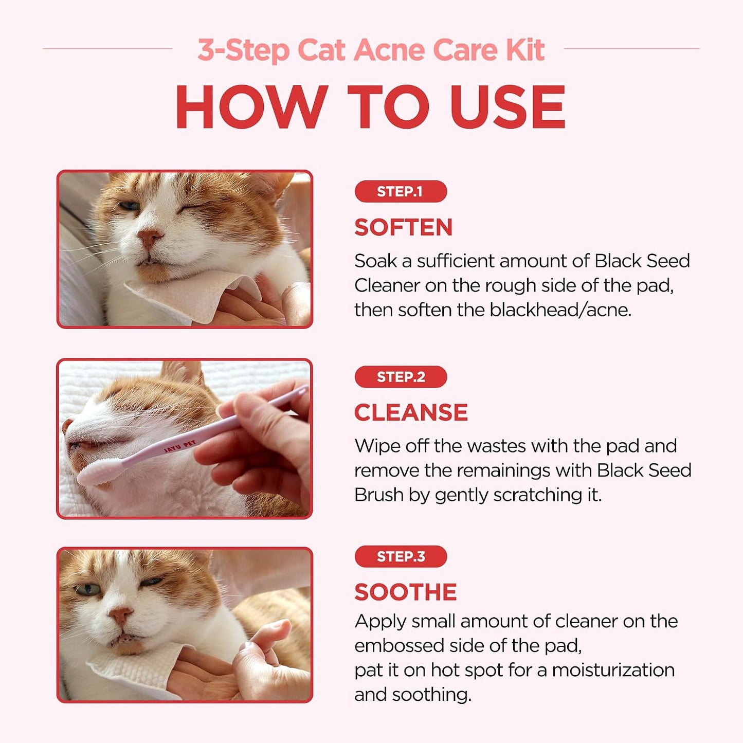 Authentic USA imported Jayu Pet cat acne care solution for Indian pet parents.