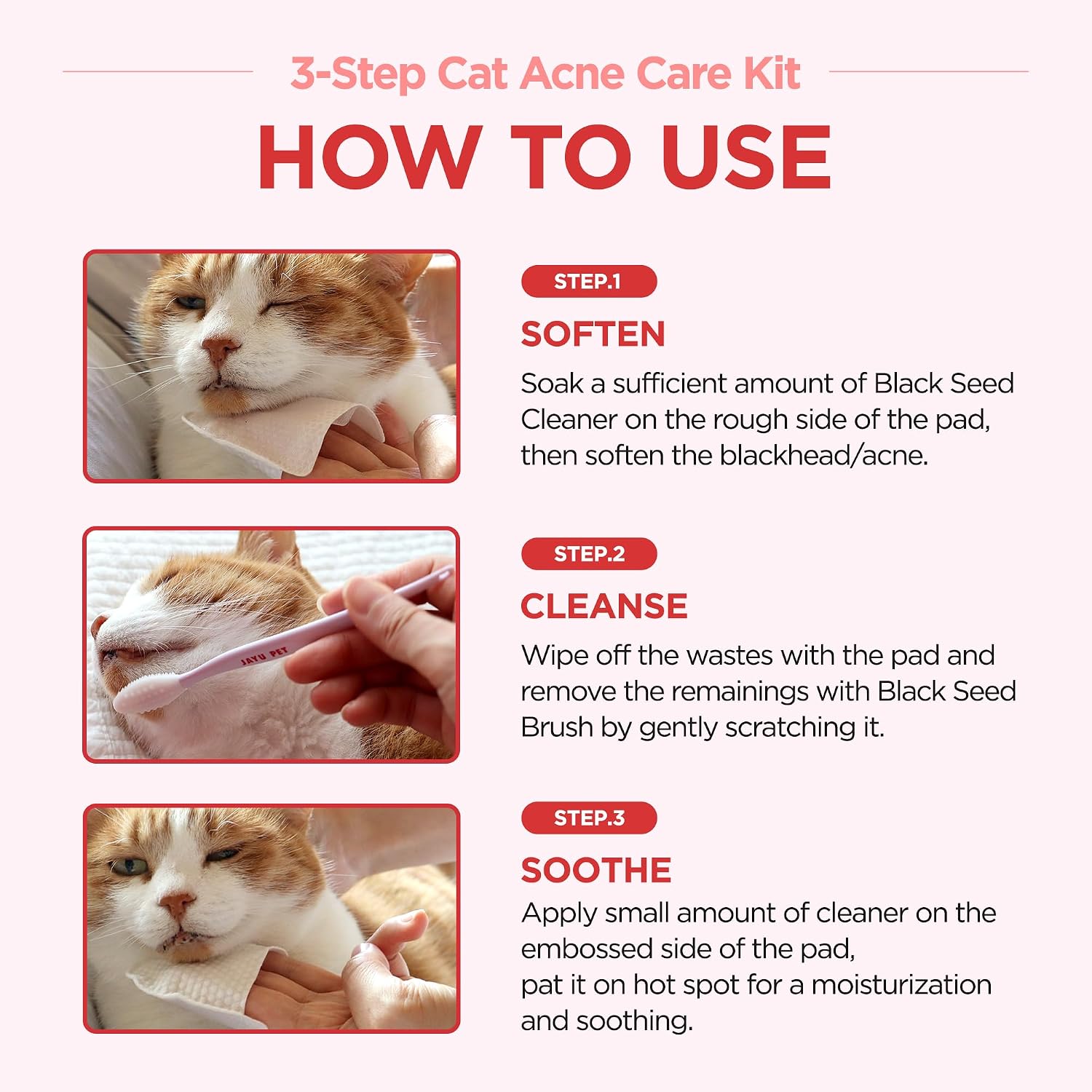 Authentic USA imported Jayu Pet cat acne care solution for Indian pet parents.