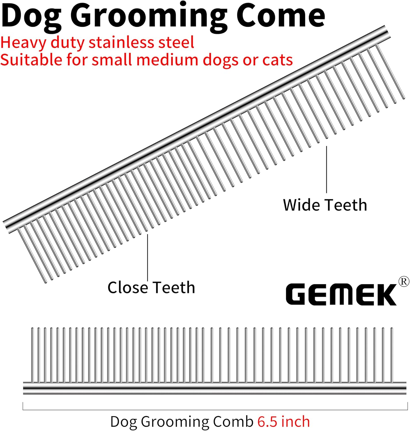 Heavy duty straight dog hair cutting scissor showing the rounded protective tips
