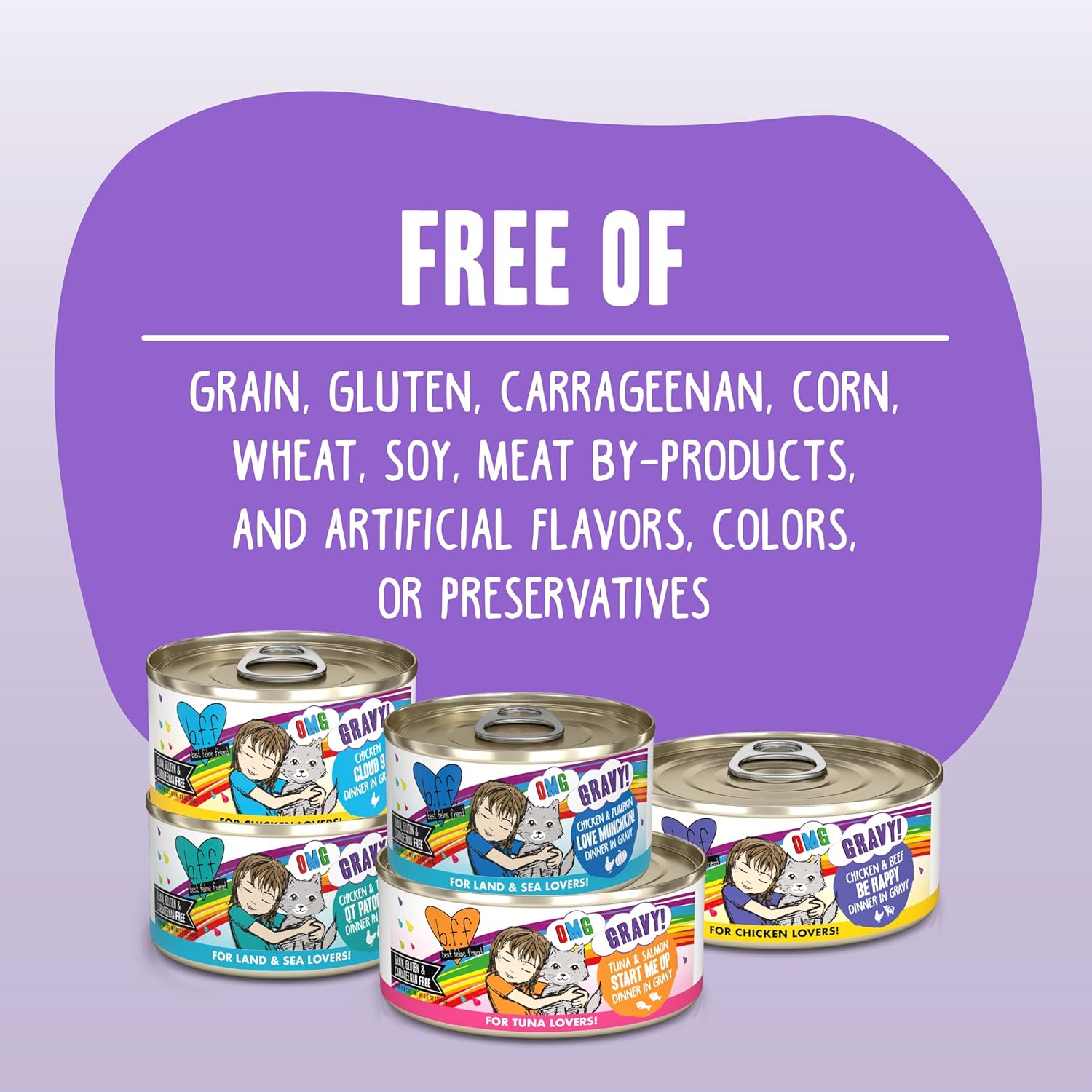 Weruva BFF OMG gravy variety pack individual can details