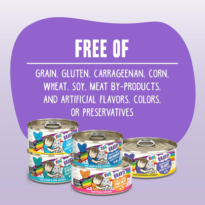 Weruva BFF OMG gravy variety pack individual can details