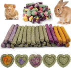 52Pcs Rabbit Chew Sticks, Guinea Pig Toys, Natural Timothy Grass Molar Teeth Stick, Mixing Flowers, Roses, Calendula and Forget Me Not, Small Animals Treats - Image 11