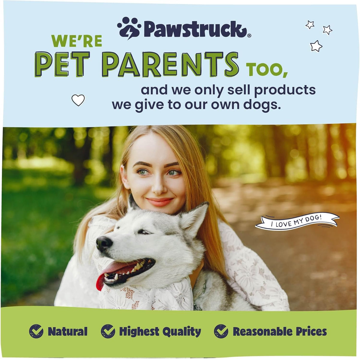 Close up view of Pawstruck natural beef dog chews