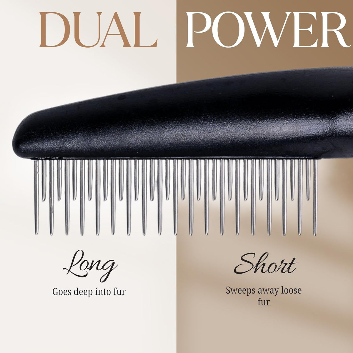 Professional dog tangle remover comb showcased on a clean background.