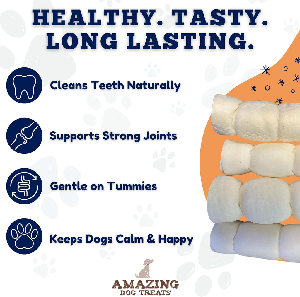 Chemical free digestible dog dental chews close up texture