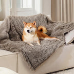 Bedsure Dog Blankets for Large Dogs, Fluffy Waterproof Dog Blanket for Couch Protector and Bed Washable, Fuzzy Faux Fur Pet Throw Blankets for Calming, Dog Accessories, XL, 50x60 inch, Tie-dye Grey - Image 10
