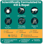 Close up of Trail Guard flea and tick spray label