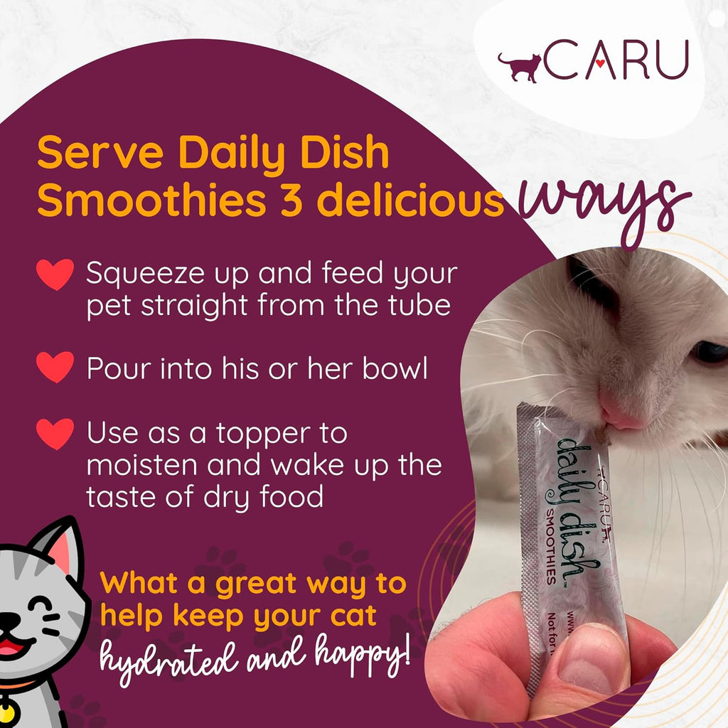 Caru lickable cat treat tubes showing creamy texture