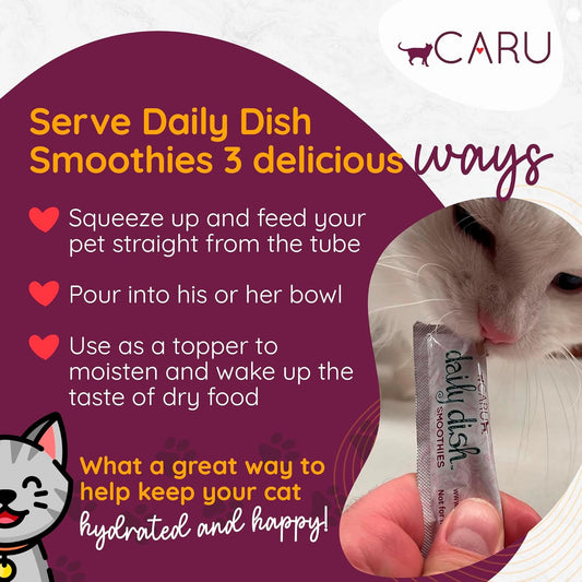 Caru chicken cat treat squeeze tubes in packaging