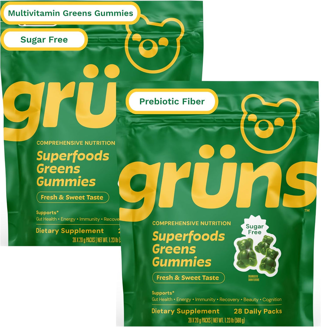 Gruns Adult Greens Gummies Sugar Free Multivitamin & Prebiotic Fiber, 28 ct - Image 11