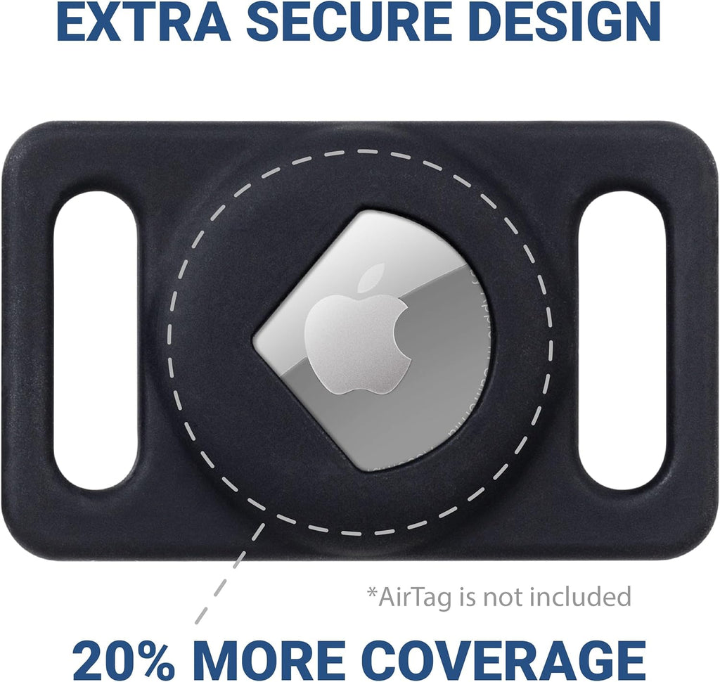 Large slide on pet tracker sleeve attached securely to a thick dog collar