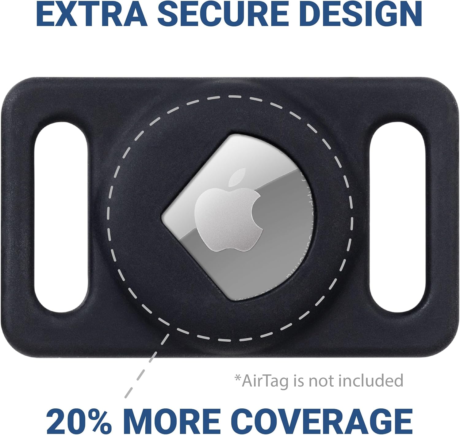 Large slide on pet tracker sleeve attached securely to a thick dog collar