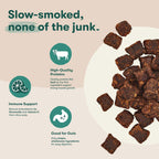 Soft and chewy Jinx beef bites texture